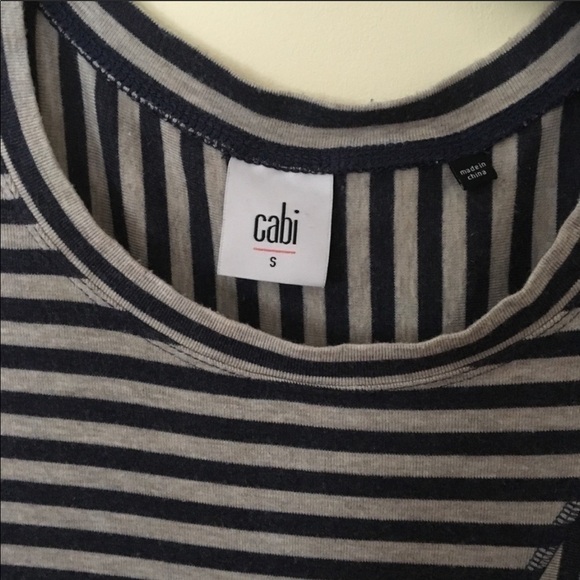 Cabi Long Sleeve Ernest Striped Tee Small 3228 - Picture 4 of 7